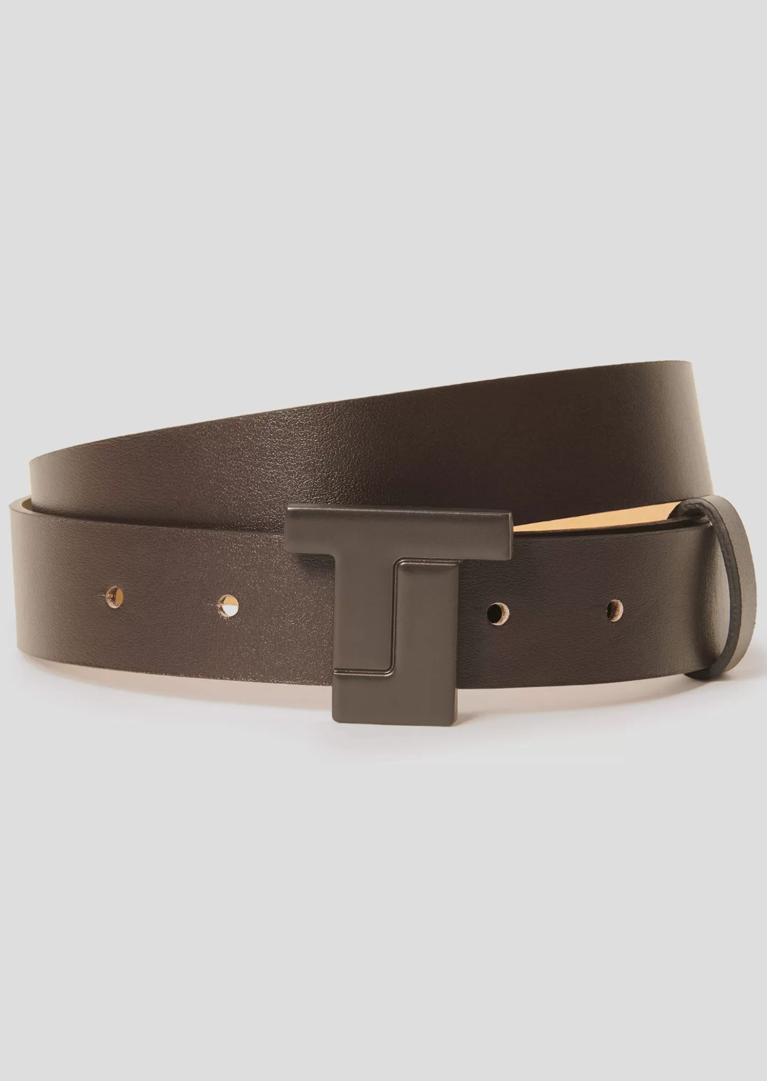 TARA JARMON Ceinture 8 bis marron en cuir lisse< Accessoires