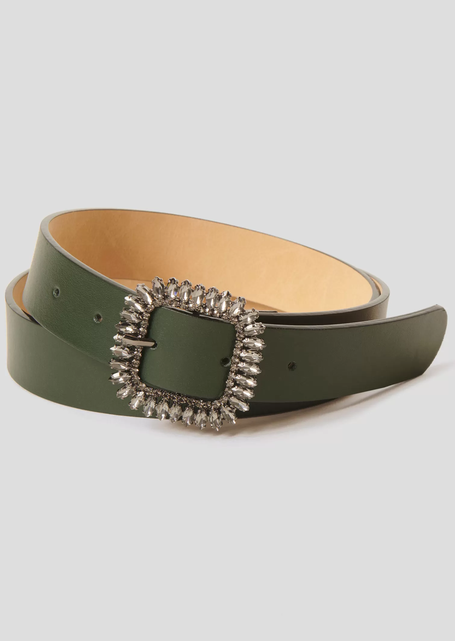 TARA JARMON Ceinture Gigi verte en cuir lisse< Accessoires