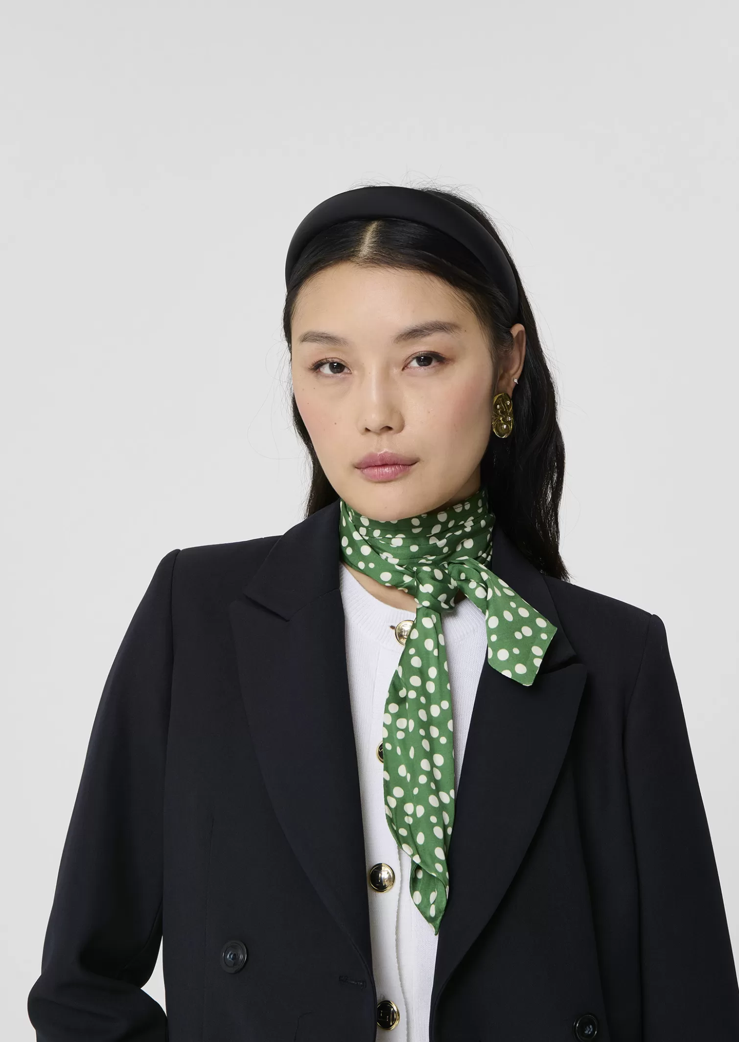 TARA JARMON Foulard Eden vert à pois< Accessoires