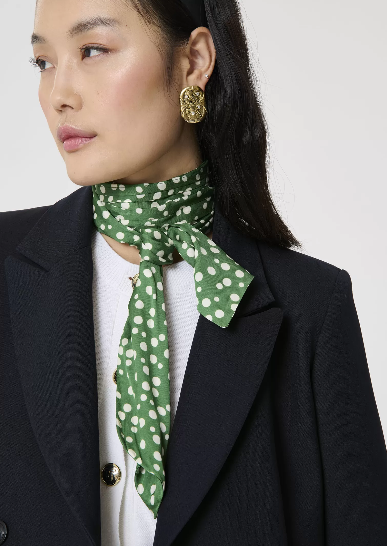 TARA JARMON Foulard Eden vert à pois< Accessoires