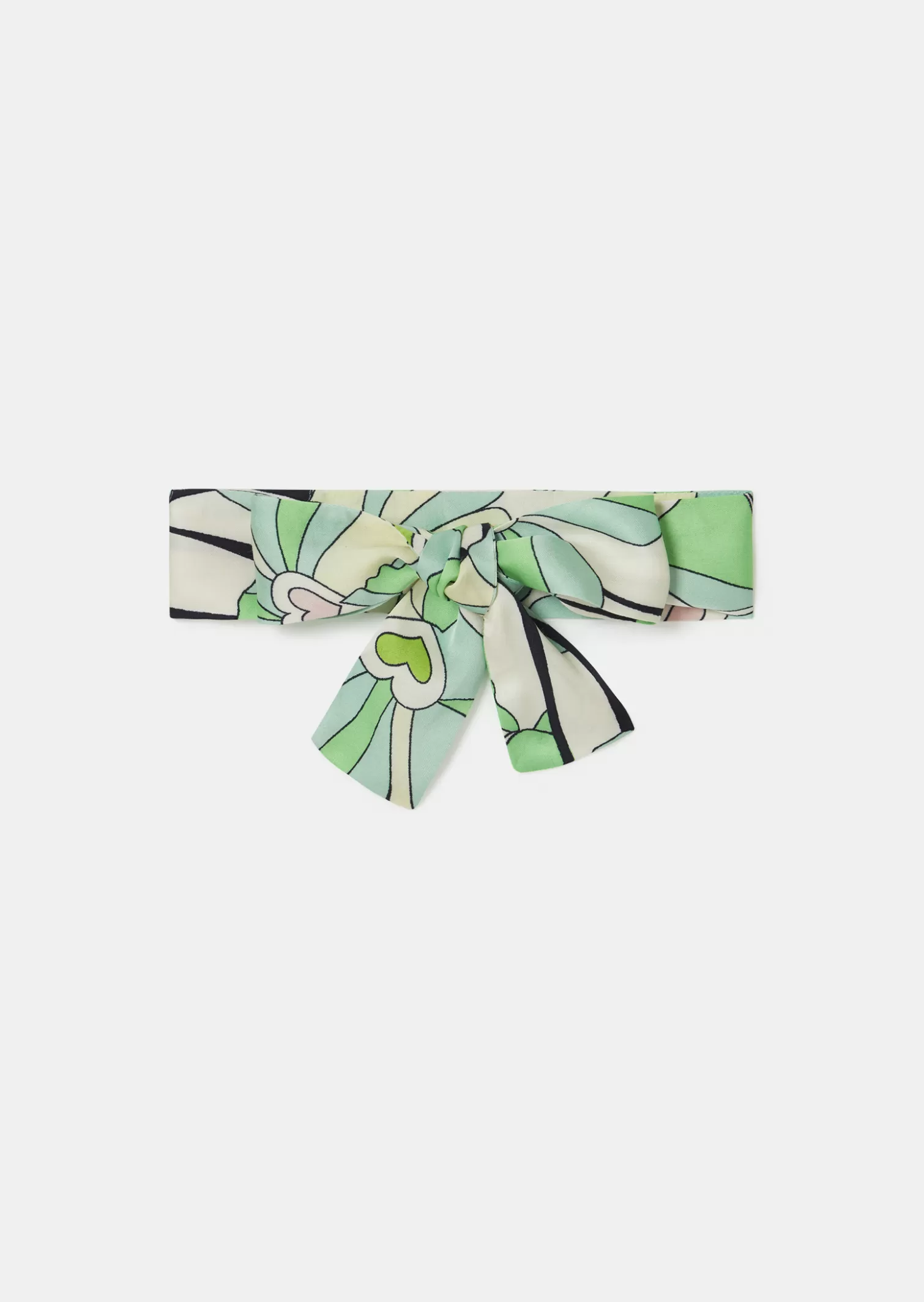 TARA JARMON Foulard Evelyse vert imprimé à fleurs< Accessoires