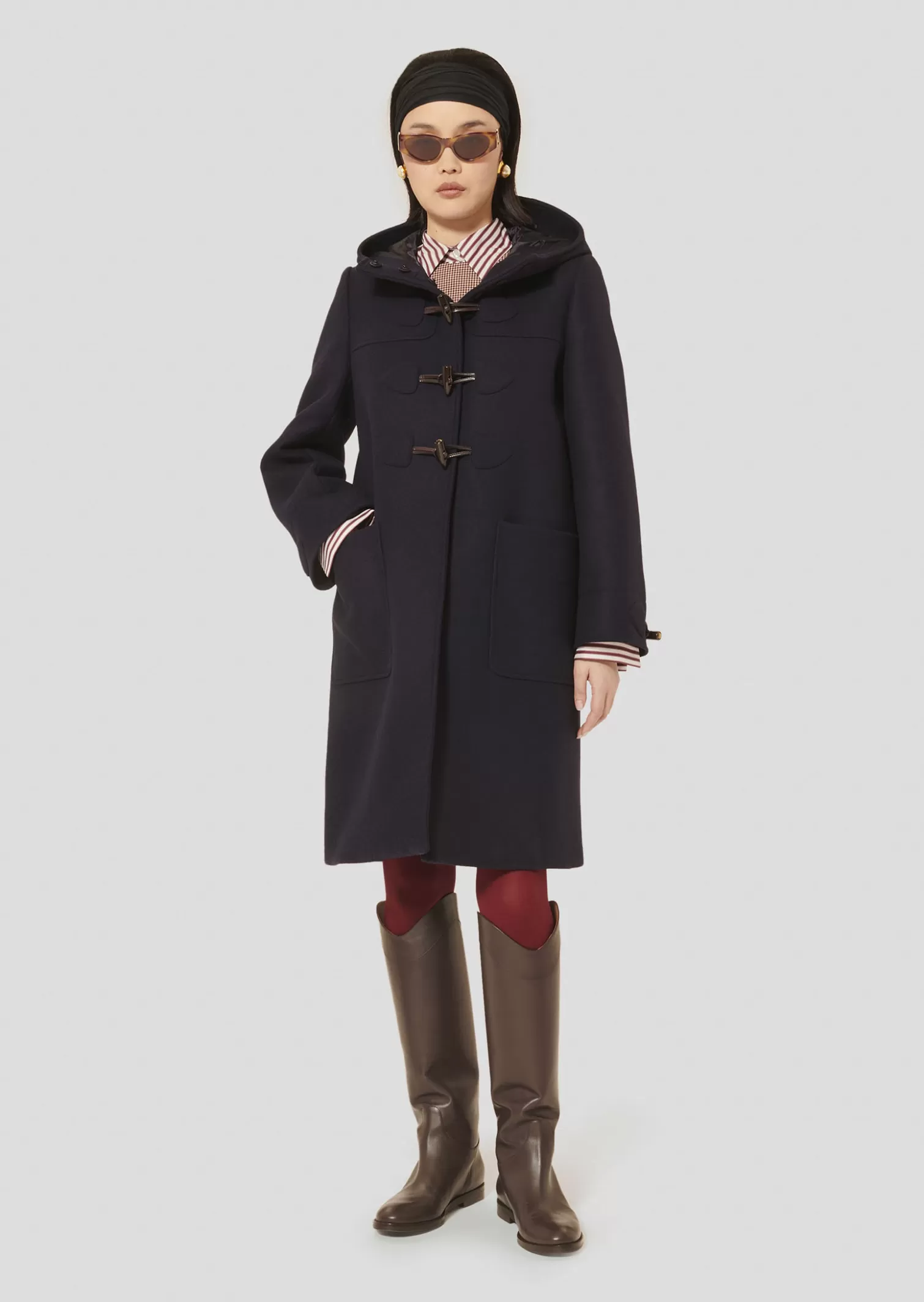 TARA JARMON Manteau Manoela bleu en drap caban< Manteaux & Vestes