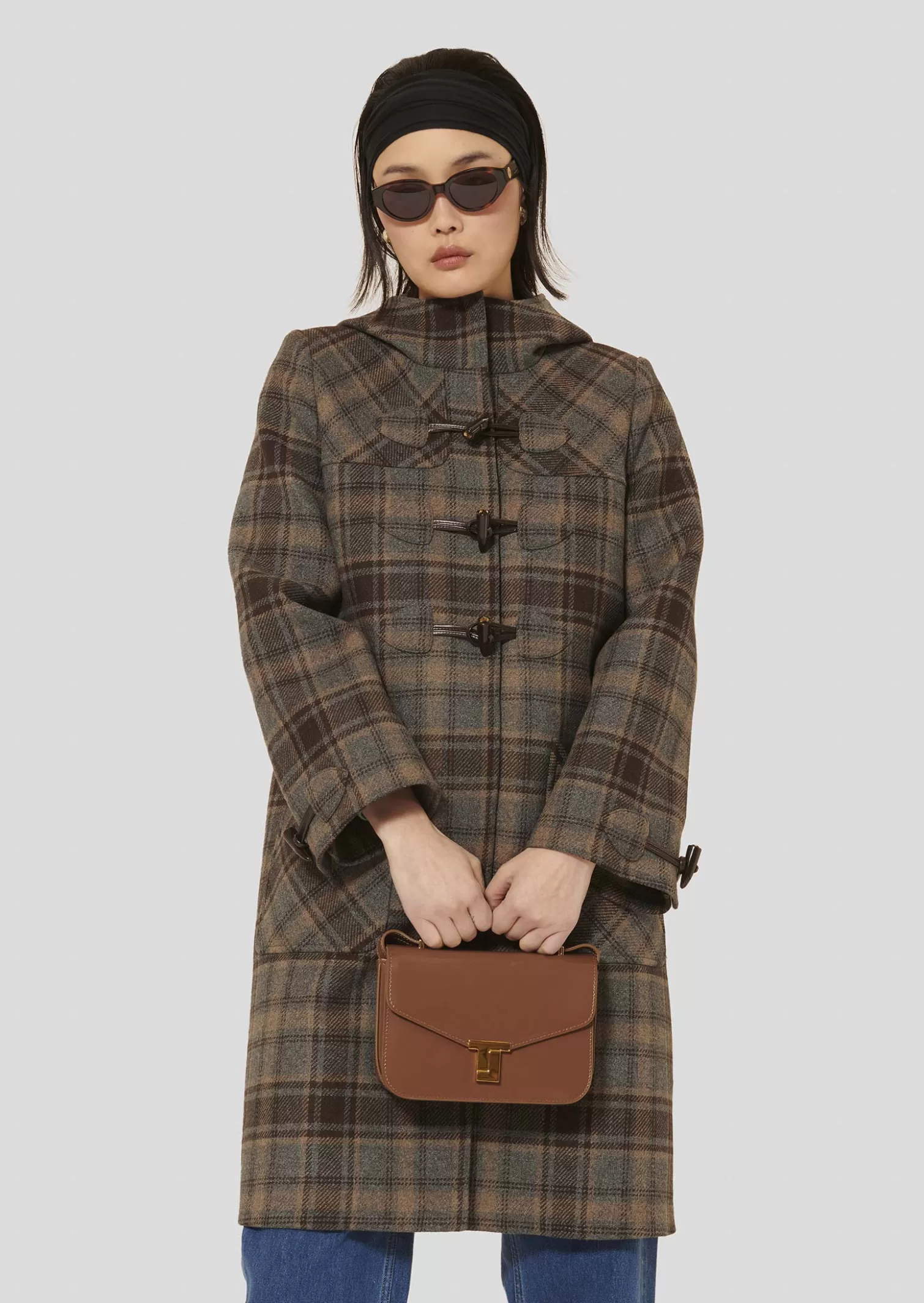 TARA JARMON Manteau Manoela marron en tartan< Manteaux & Vestes