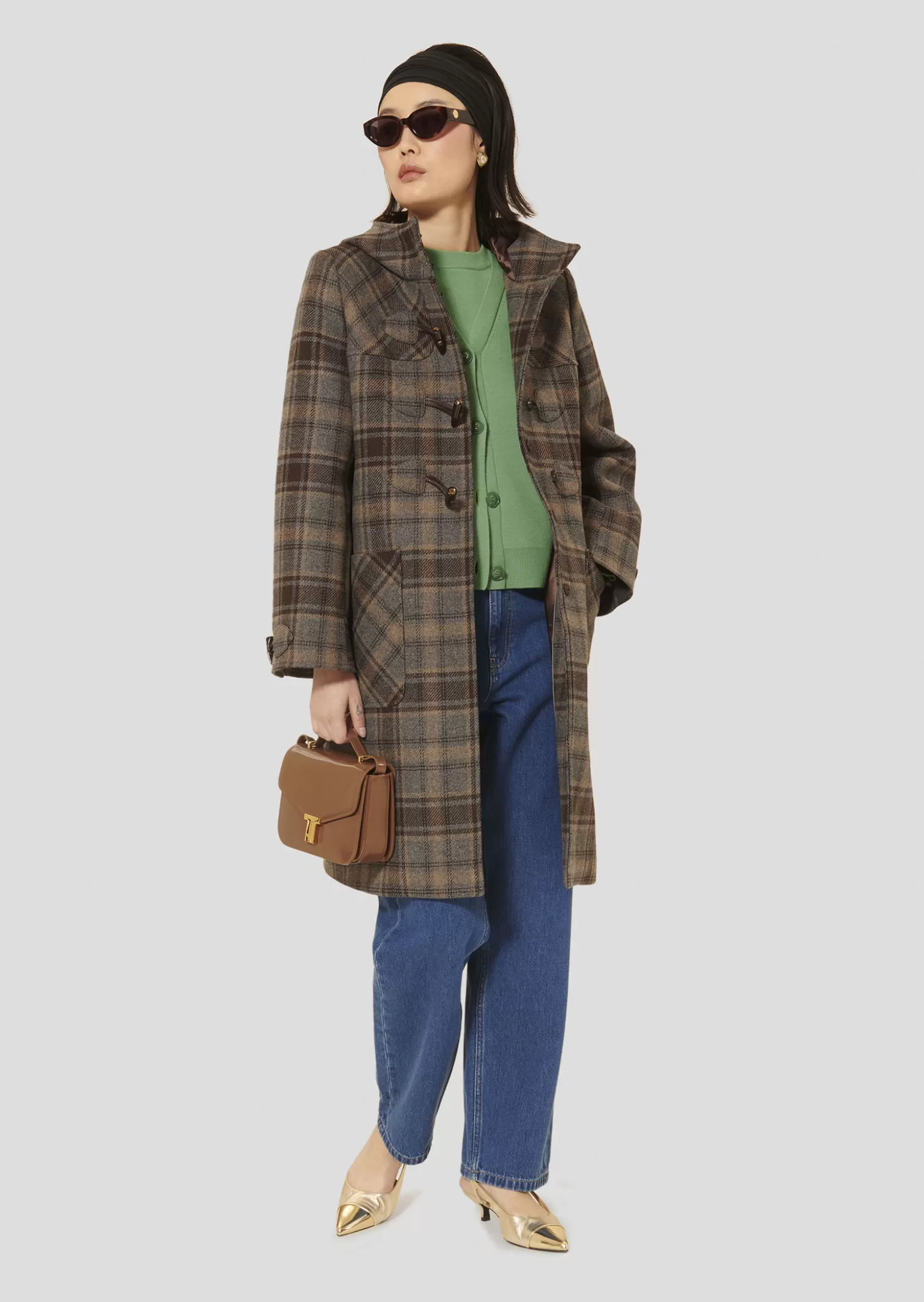 TARA JARMON Manteau Manoela marron en tartan< Manteaux & Vestes