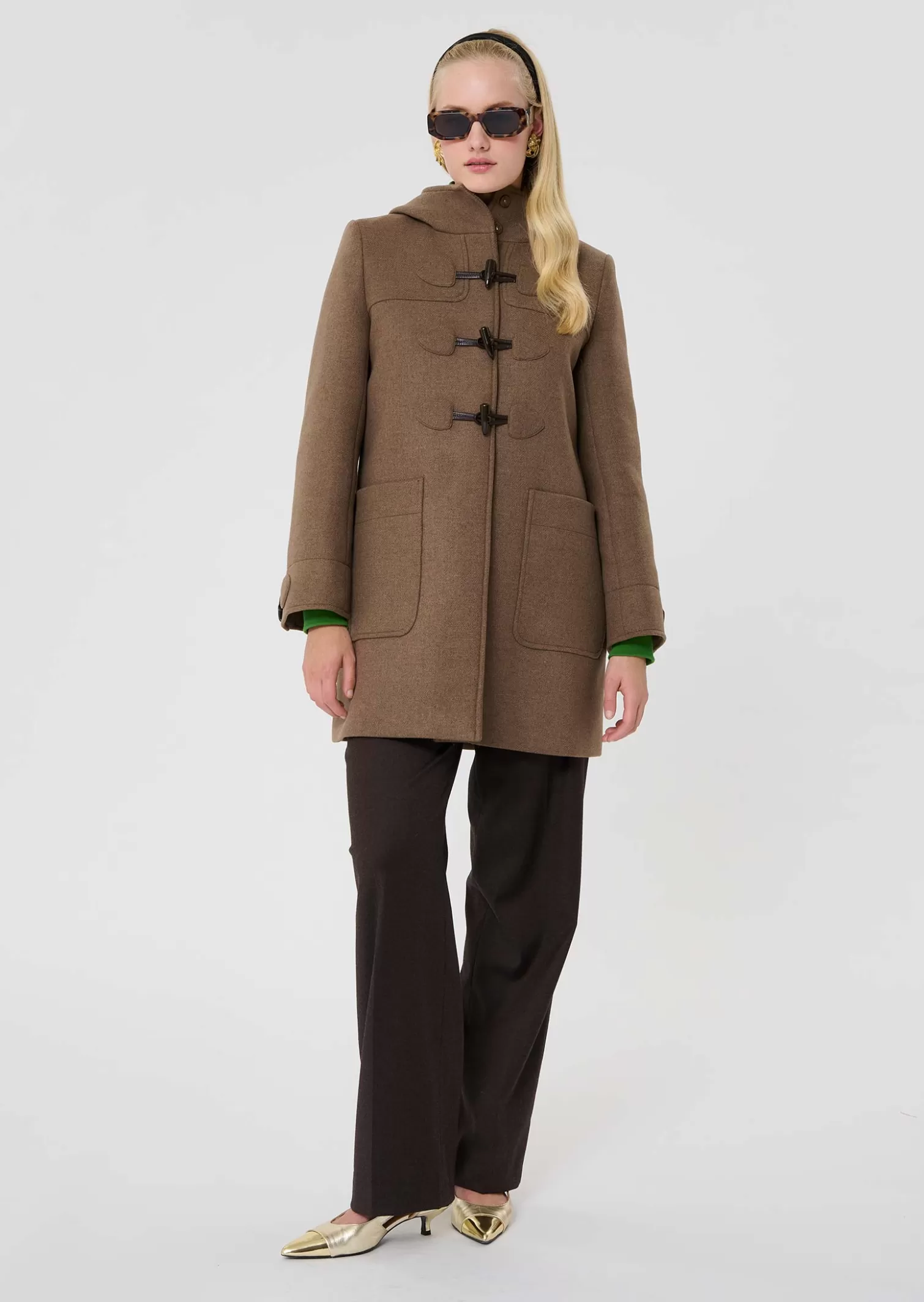 TARA JARMON Manteau Manoelli marron en drap caban< Manteaux & Vestes