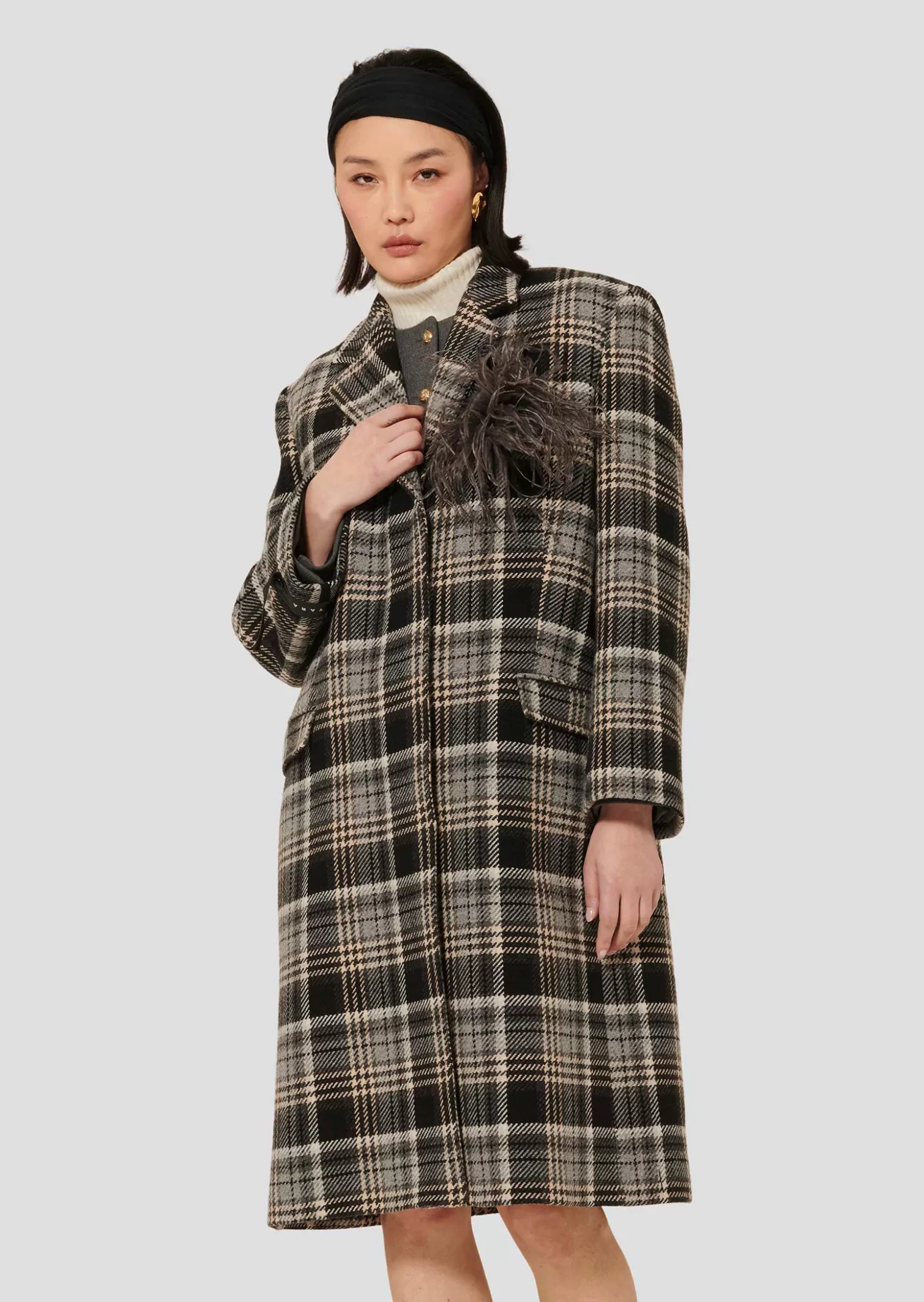 TARA JARMON Manteau Marcel en tartan< Manteaux & Vestes