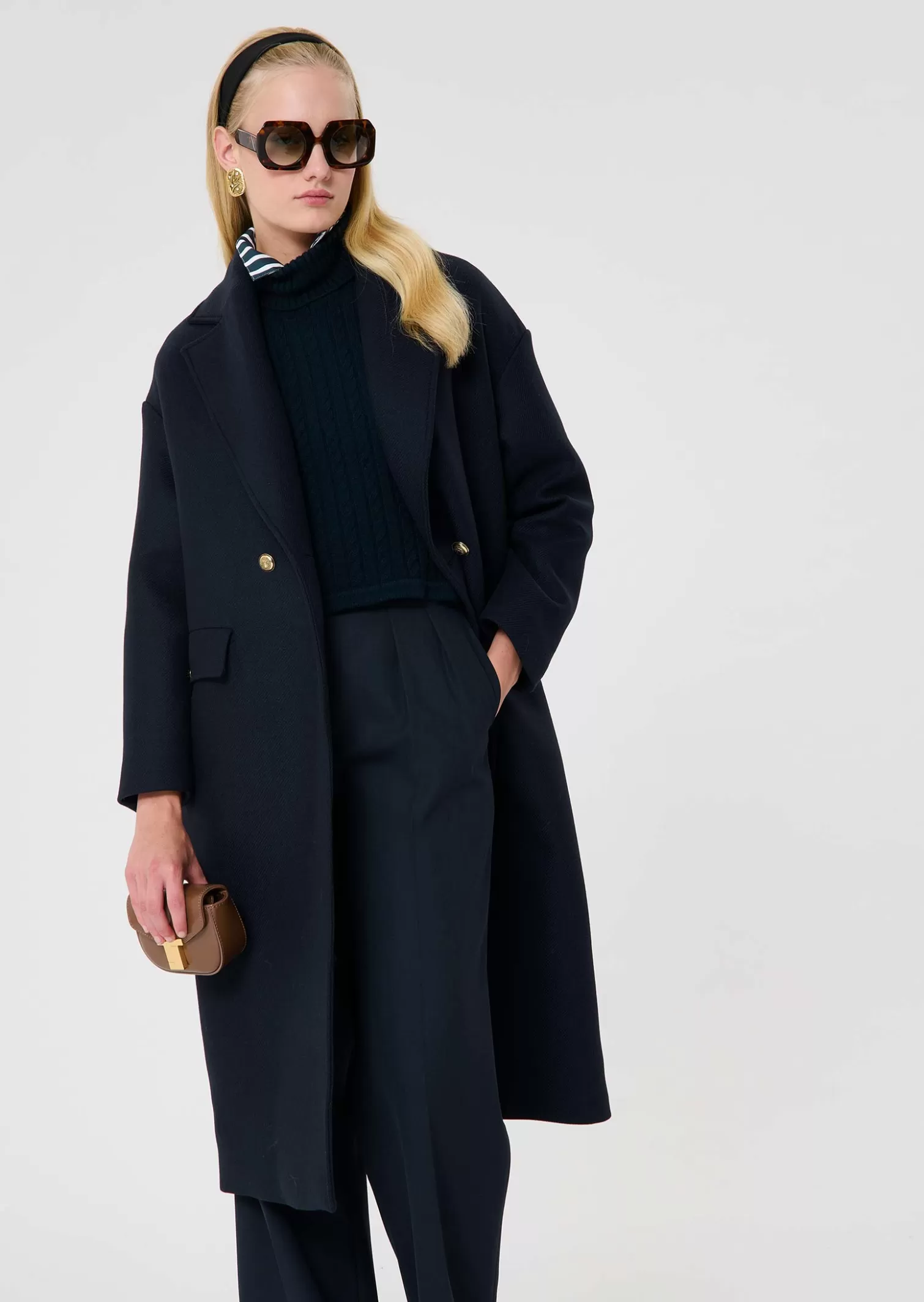 TARA JARMON Manteau Milo bleu en laine< Manteaux & Vestes