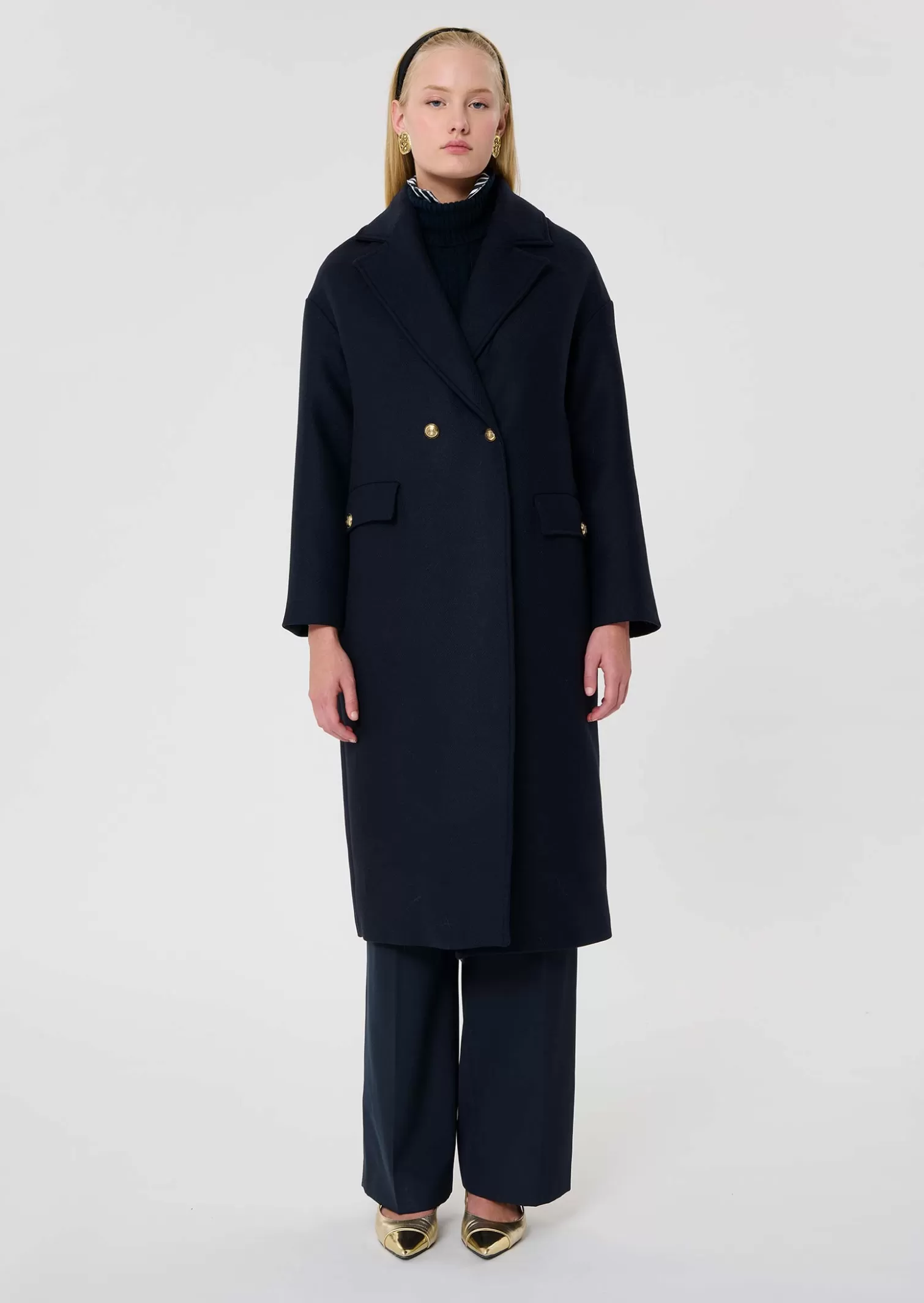 TARA JARMON Manteau Milo bleu en laine< Manteaux & Vestes