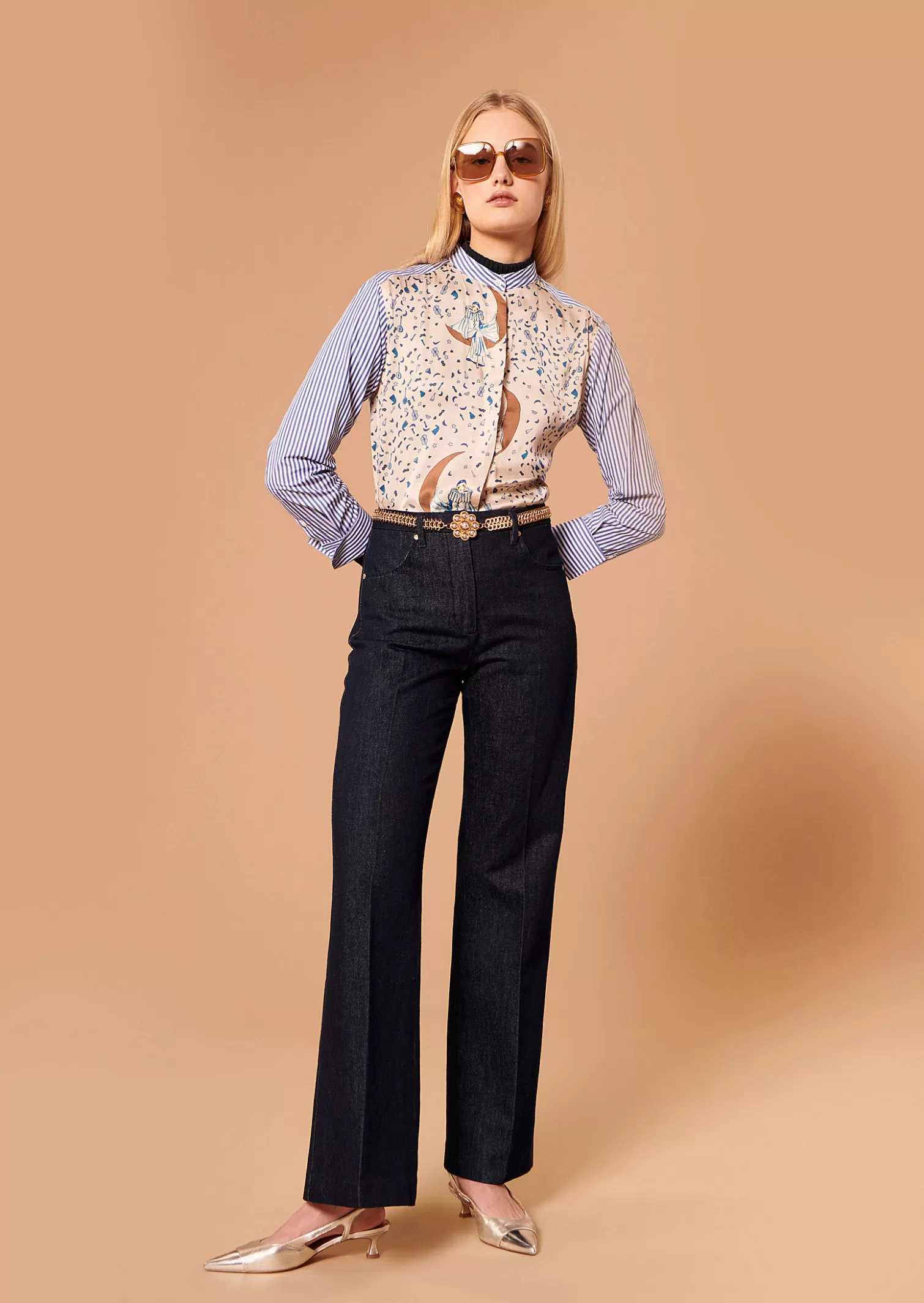 TARA JARMON Pantalon Jerome bleu en denim< Pantalons & Jeans