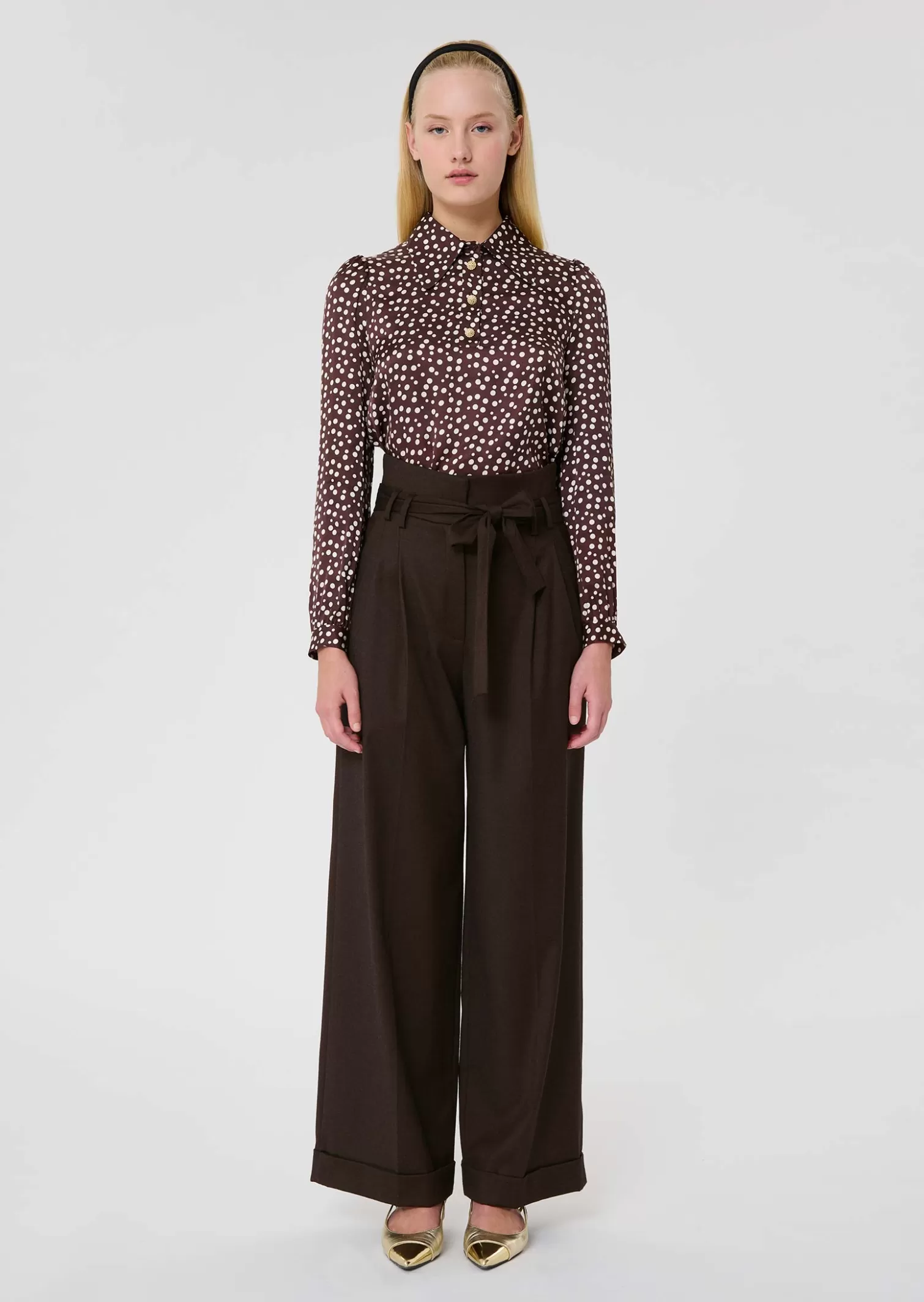 TARA JARMON Pantalon Pia marron en flanelle< Pantalons & Jeans