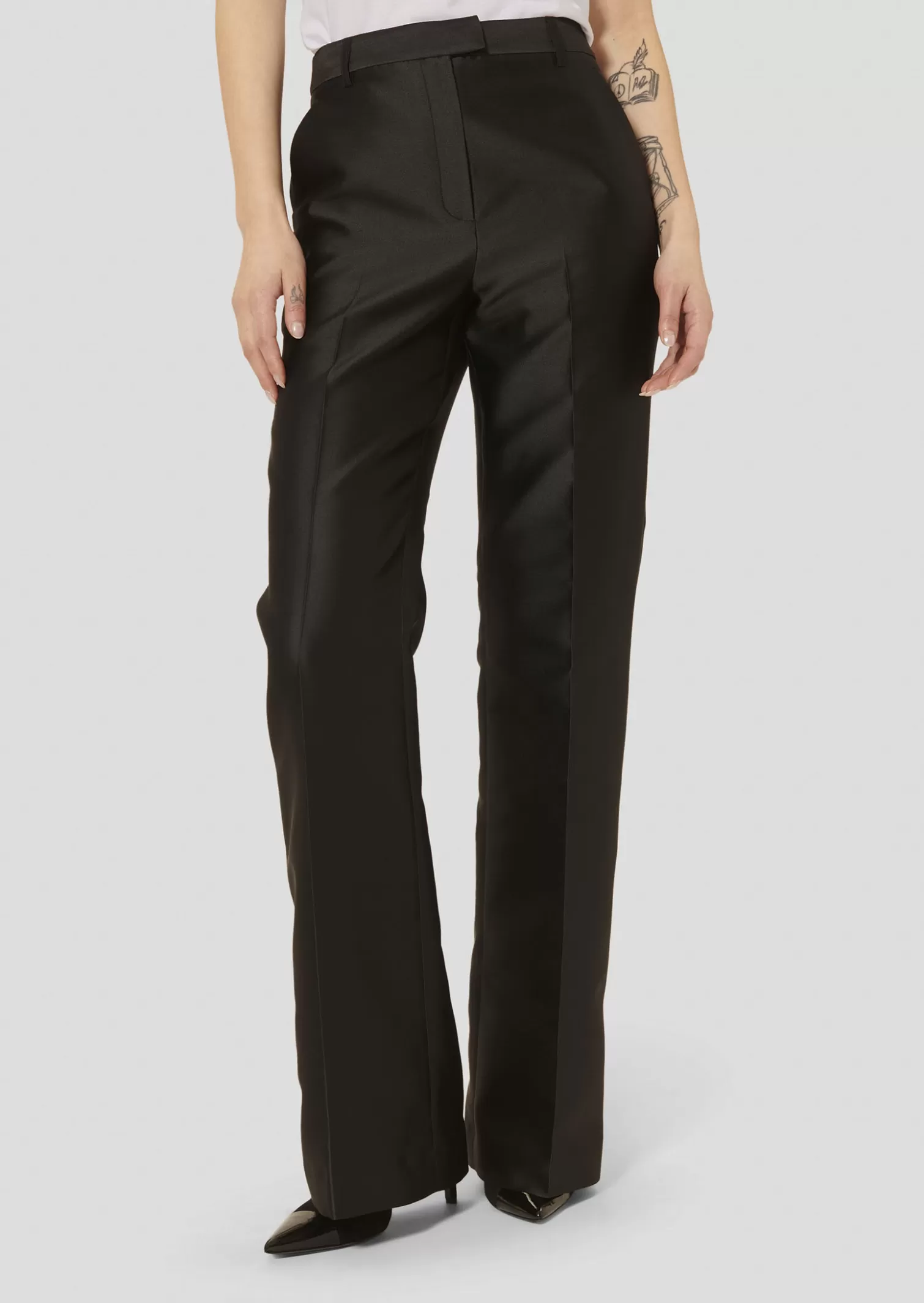 TARA JARMON Pantalon Pitt en satin duchesse< Pantalons & Jeans