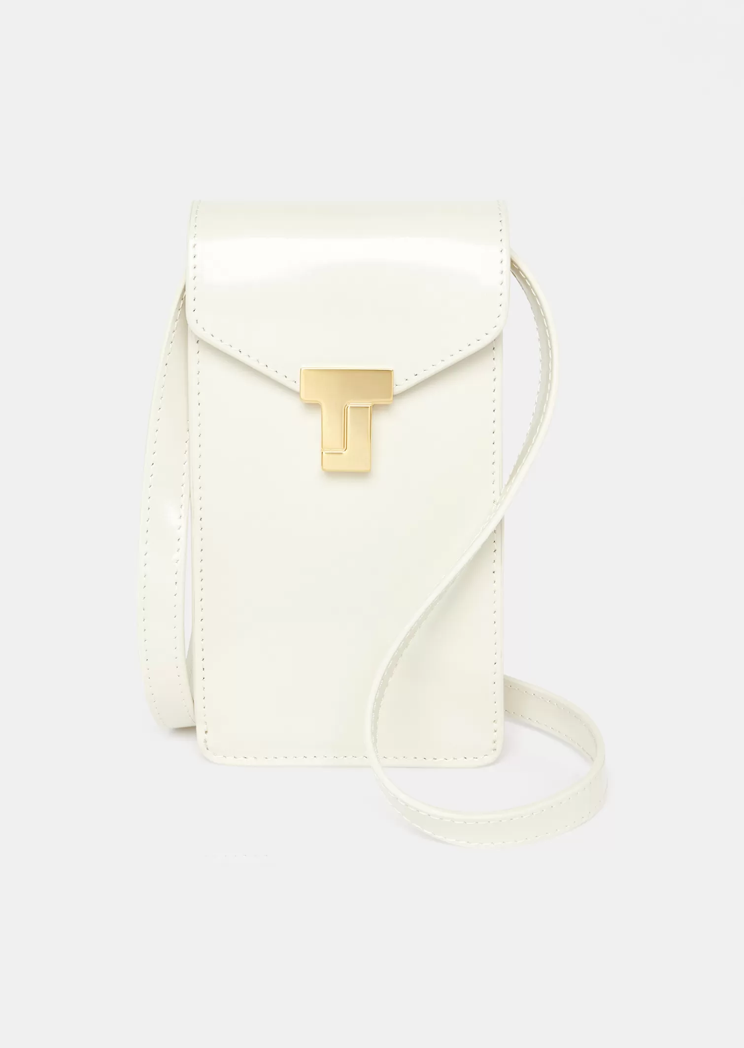 TARA JARMON Pochette 8 Bis écrue en cuir< Accessoires