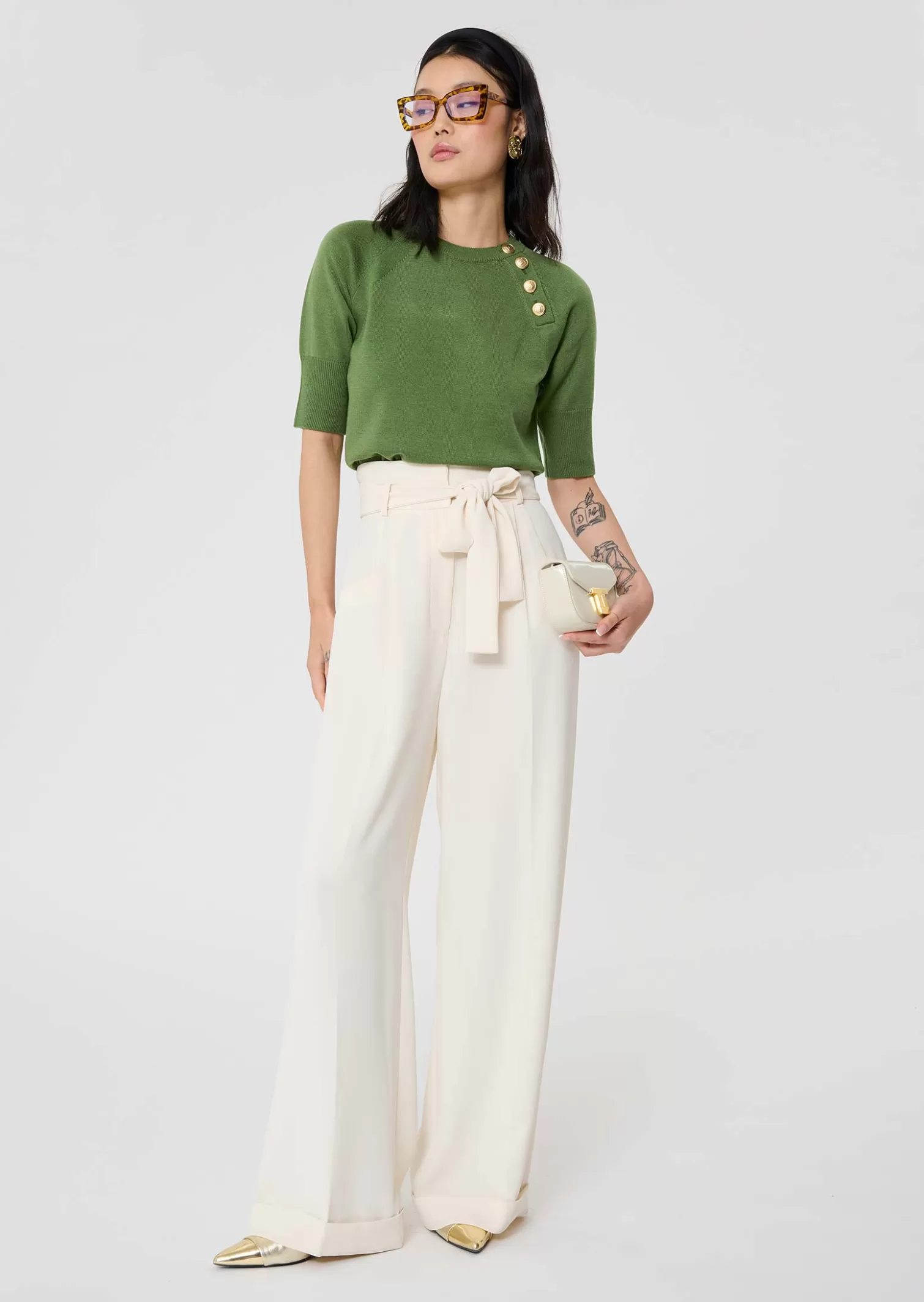 TARA JARMON Pull Pastelle vert en laine< Pulls & Gilets