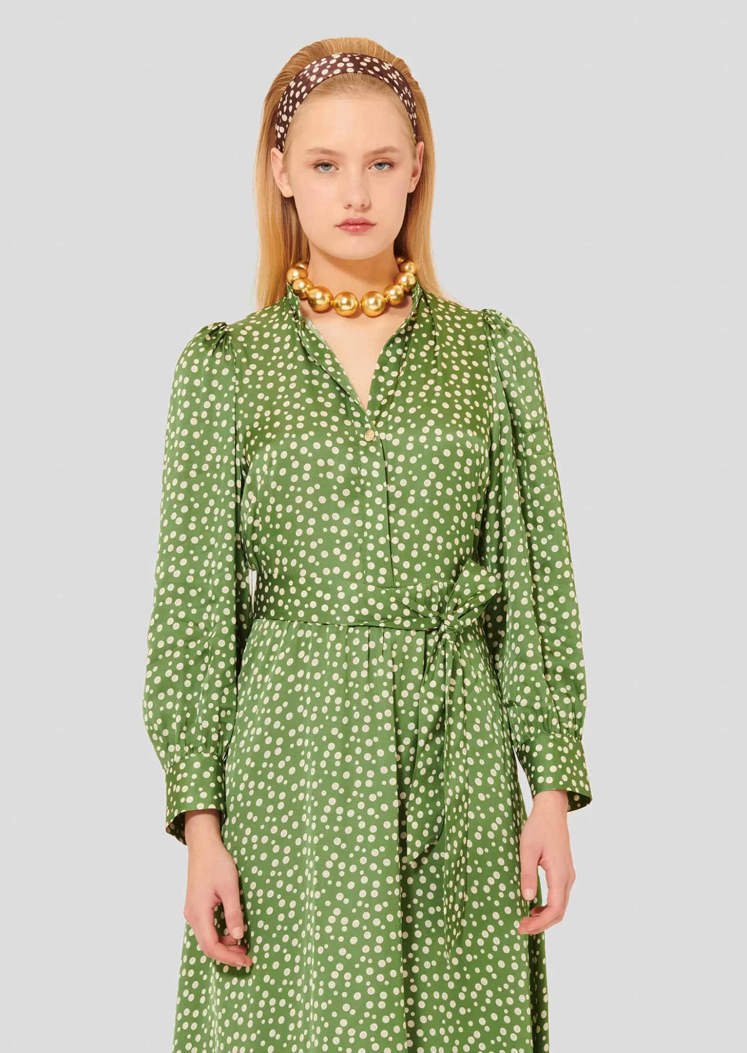 TARA JARMON Robe Rivoltina verte à pois< Robes