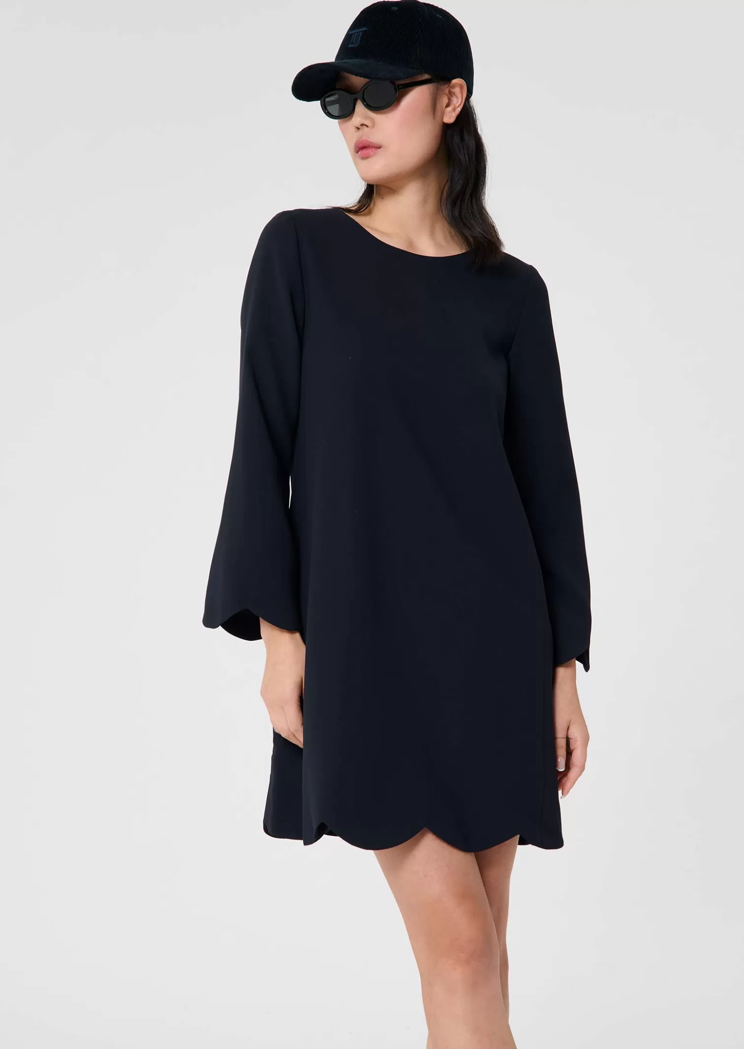 TARA JARMON Robe Ruoda bleu en crêpe< Robes